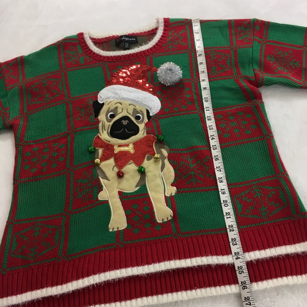 Ugly Christmas Sweater Pug Puppy Dog - Picture 4 of 6